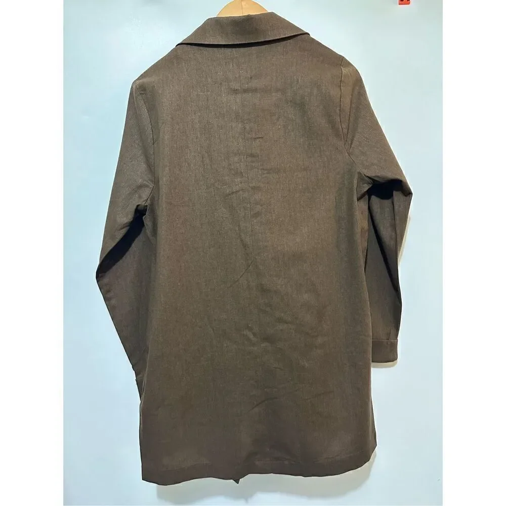 Brown Linen Short Set - Picture 6 of 9